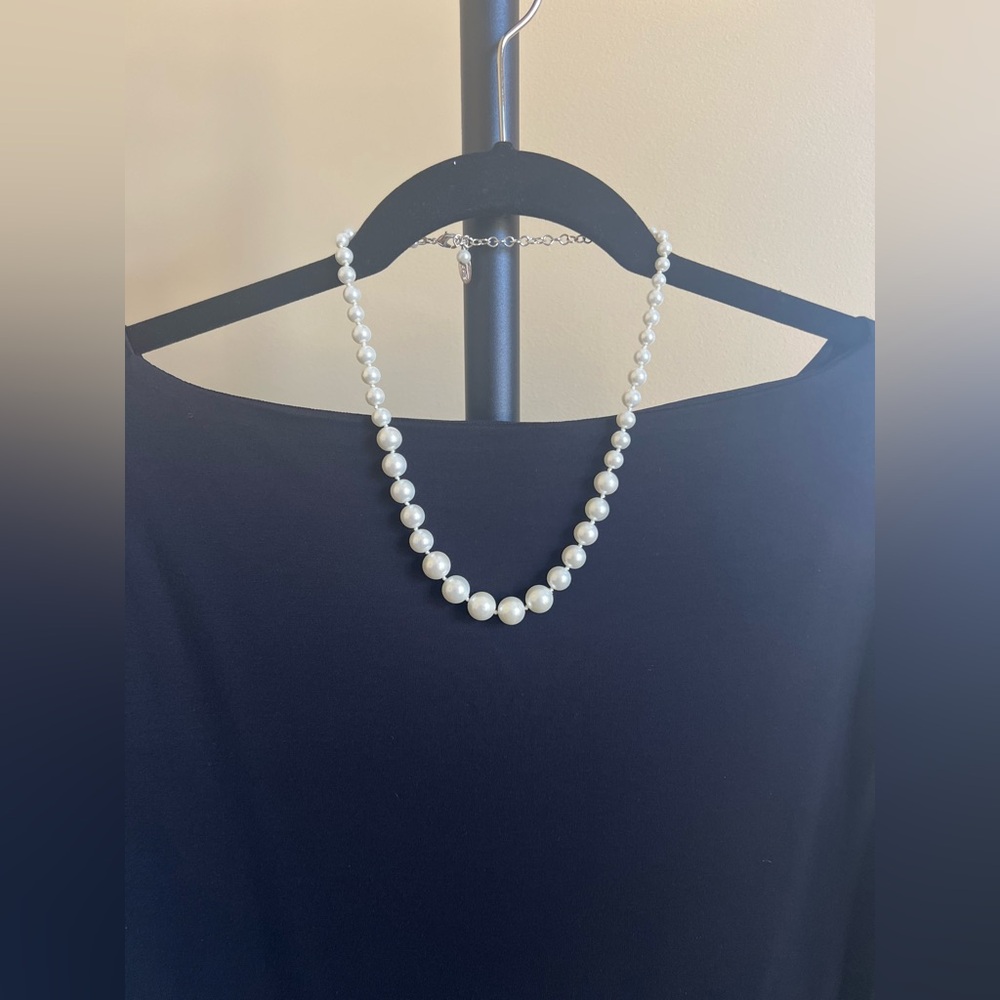 Talbots Necklace Pearls Faux White - Picture 9 of 11